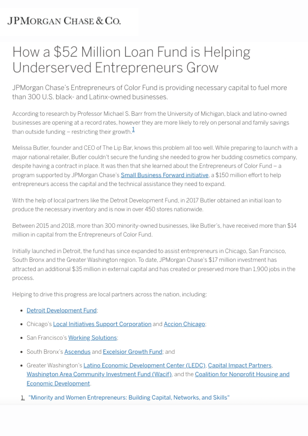 JPMorgan Chase Feature